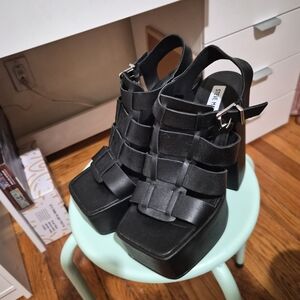 Steve Madden Black Women's Platform Sandals